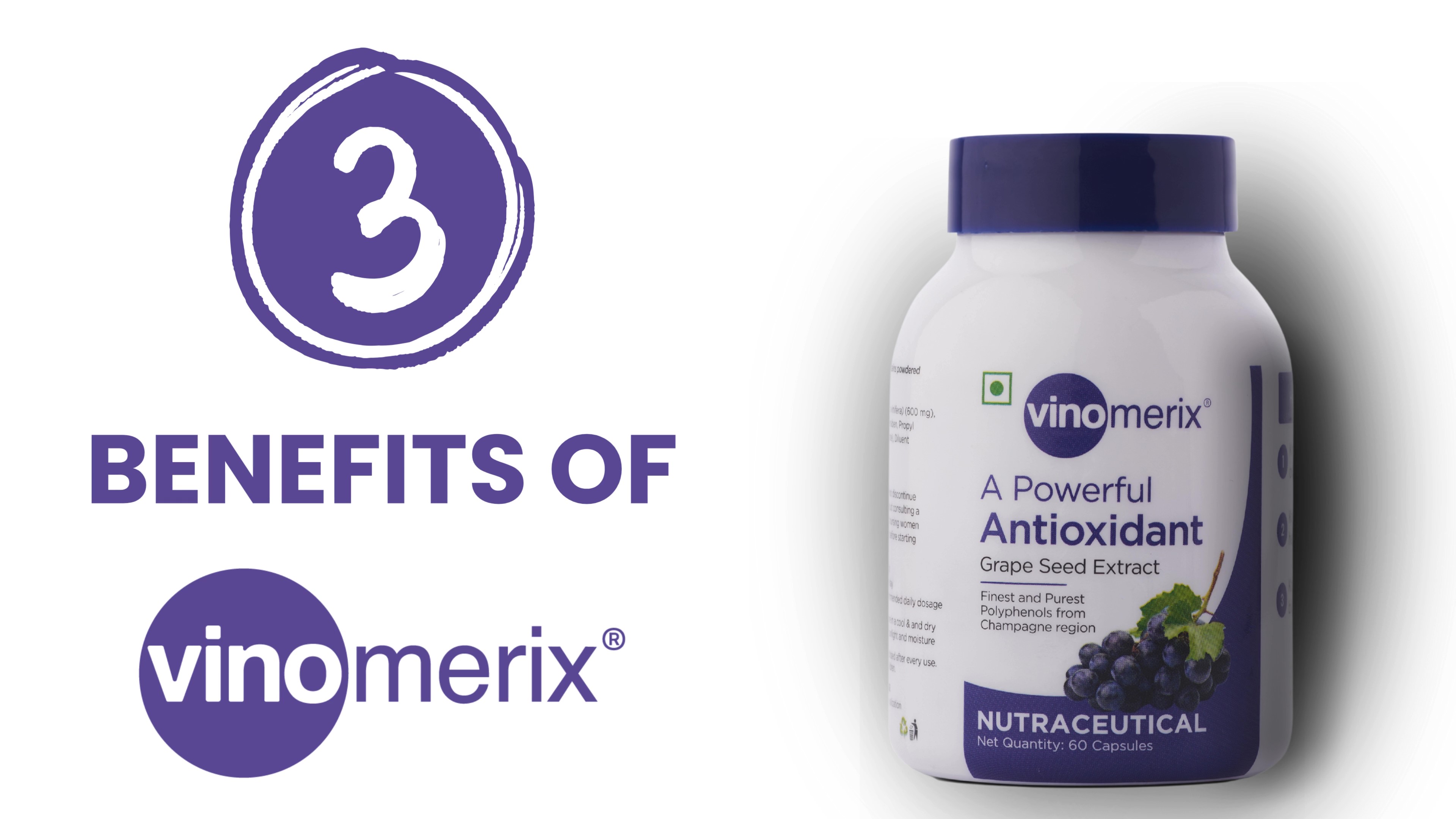 Vinomerix - Antioxidant, Grape seed extract | Helps in reducing